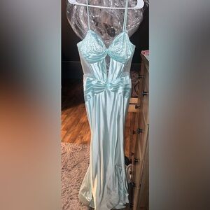 Elegant Light Blue Prom Dress